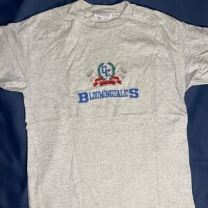 Vintage Bloomingdale's Heather Gray Embroidered Tee